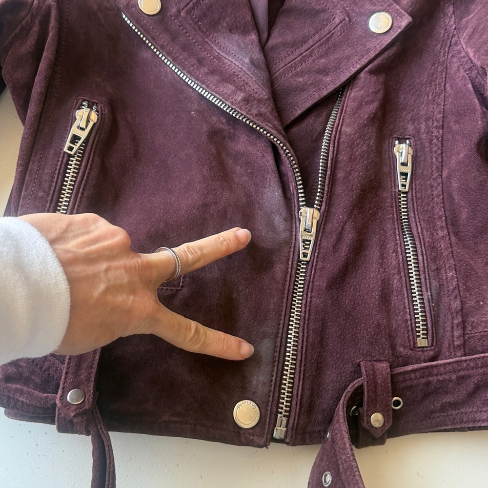 Blank NYC burgundy leather jacket - Picture 10 of 13